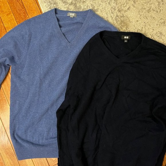 Uniqlo V-neck Cashmere Men's Sweaters (2 - Medium) - Picture 1 of 5